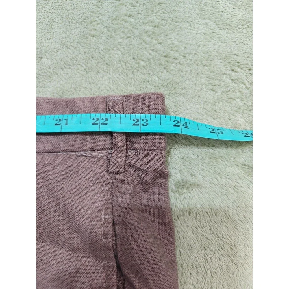 Trust Mens Pants 48x30 Mushroom Brown Linen Rayon Dress Slacks Cuffed NWT